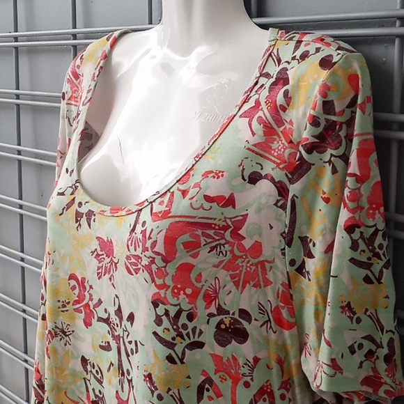 LLR Floral Printed Perfect T Top-#85313 - Picture 11 of 14